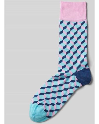 DillySocks Socken mit Motiv-Stitching - Blau