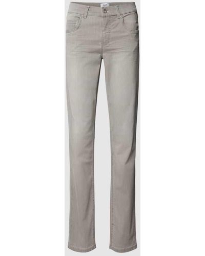 ANGELS Straight Leg Jeans im 5-Pocket-Design Modell 'Cici' - Grau