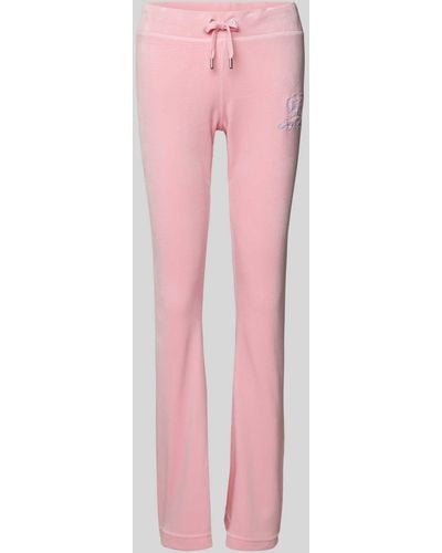 Juicy Couture Sweatpants Met Labelstitching - Roze
