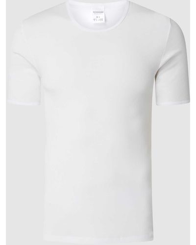 Schiesser T-shirt Met Ronde Hals - Wit