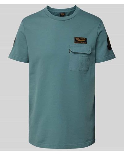 PME LEGEND T-Shirt mit Brusttasche - Grün