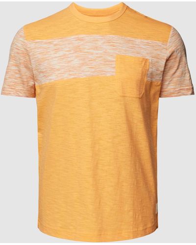 Tom Tailor Plus Size T-shirt Van Katoen Met Ronde Hals - Oranje