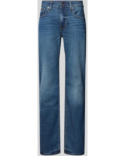 Tommy Hilfiger Regular Fit Jeans im 5-Pocket-Design Modell 'DENTON' - Blau