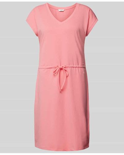 B.Young Knielanges Kleid mit Tunnelzug Modell 'Pandinna' - Pink