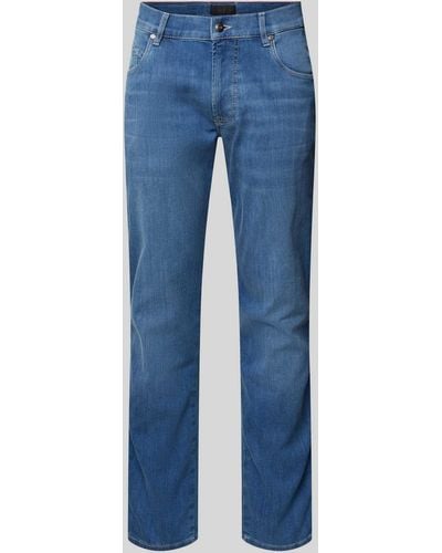 Bugatti Straight Leg Jeans im 5-Pocket-Design - Blau