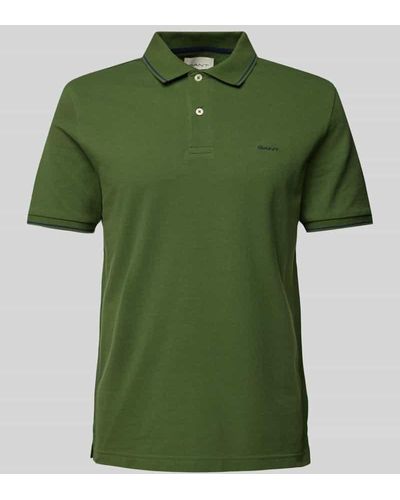 GANT Poloshirt mit Label-Stitching Modell 'TIPPING' - Grün