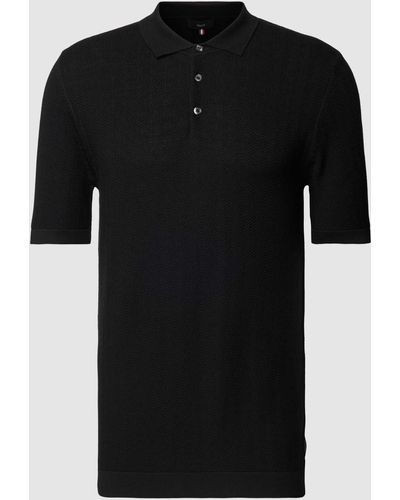 Cinque Slim Fit Poloshirt Met Structuurmotief - Zwart