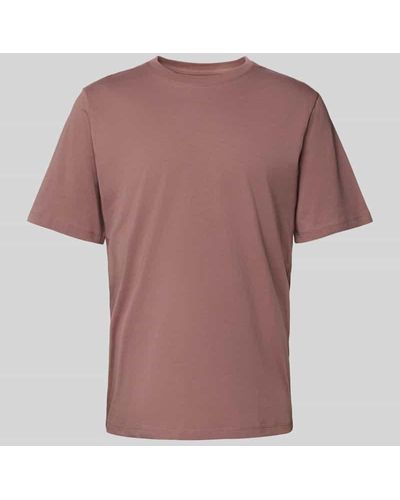Jack & Jones T-Shirt mit Label-Detail Modell 'ORGANIC' - Pink