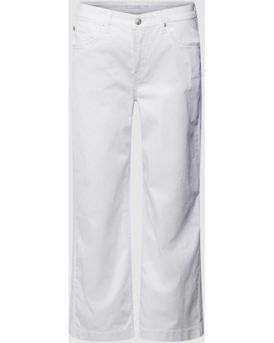 M·a·c Regular Fit Jeans im 5-Pocket-Design Modell 'CULOTTE' - Weiß