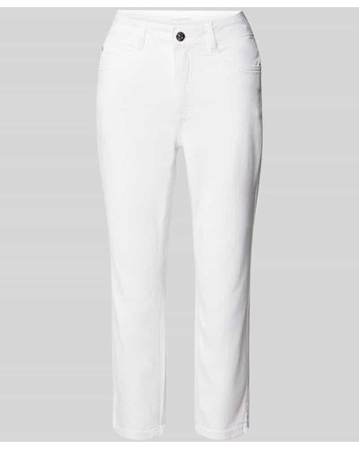 Ouí Slim Fit Jeans mit verkürztem Schnitt - Weiß