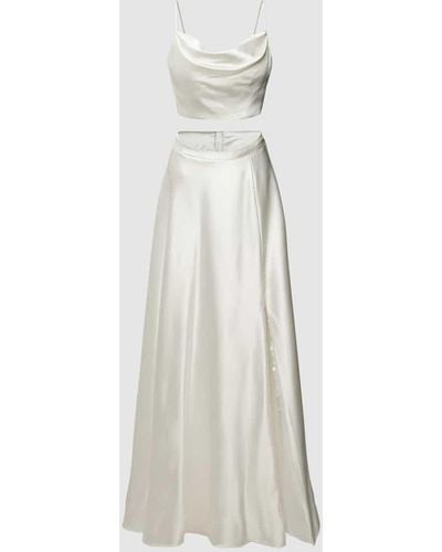 Luxuar Brautkleid mit Wasserfall-Ausschnitt - Weiß