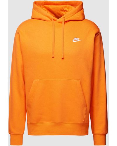 Nike Hoodie Met Labelstitching - Oranje