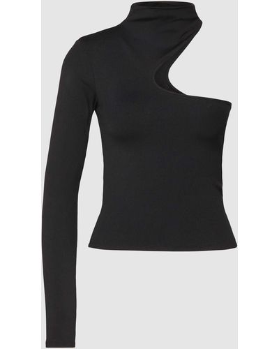 Gina Tricot Shirt Met Lange Mouwen En Cut-out - Zwart