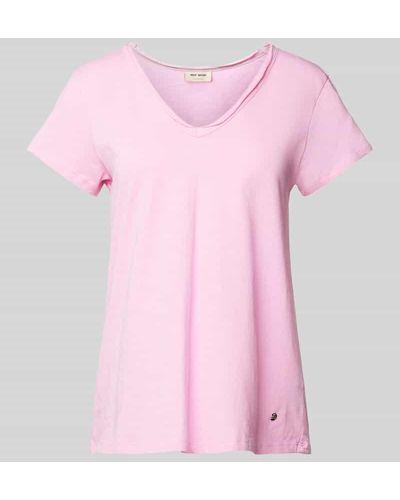 Mos Mosh T-Shirt mit Rollsaum Modell 'TULLI' - Pink