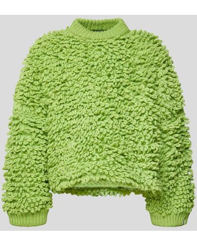 Bonsai Oversized Wollpullover aus Woll-Mix - Grün