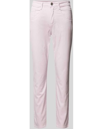 Brax Slim Fit Jeans Met Verkort Model - Roze