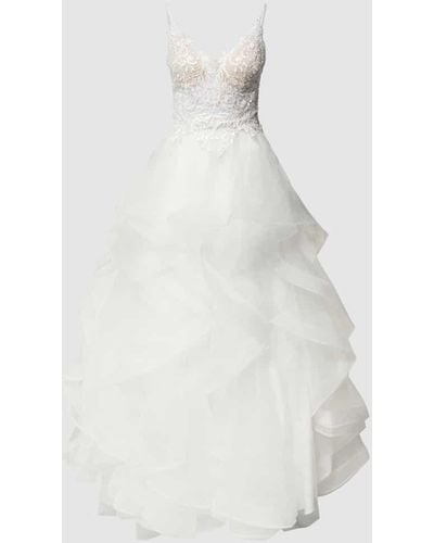 Luxuar Brautkleid mit Details aus Spitze - Weiß