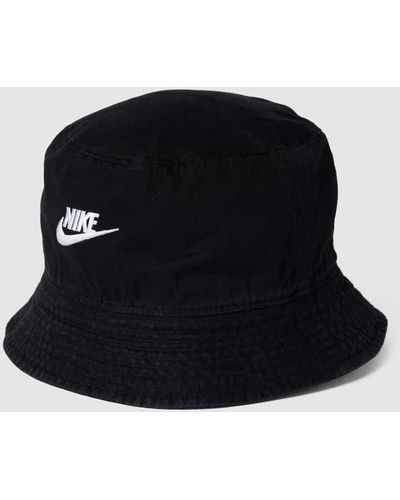 Nike Bucket Hat mit Label-Stitching - Schwarz