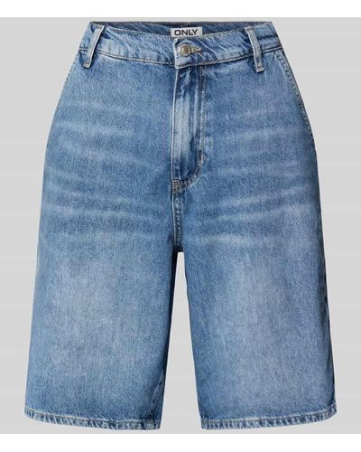 ONLY Regular Fit Jeansshorts mit Eingrifftaschen Modell 'TAMMY' - Blau