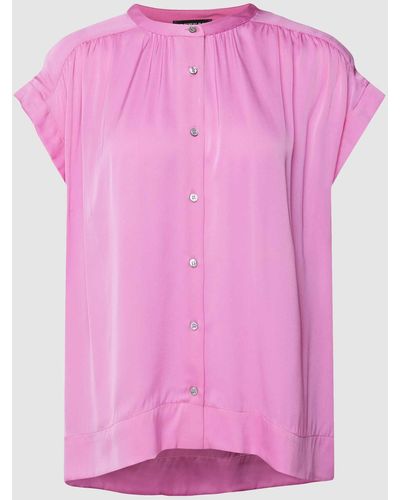 Repeat Cashmere Bluse mit Seitenschlitzen - Pink