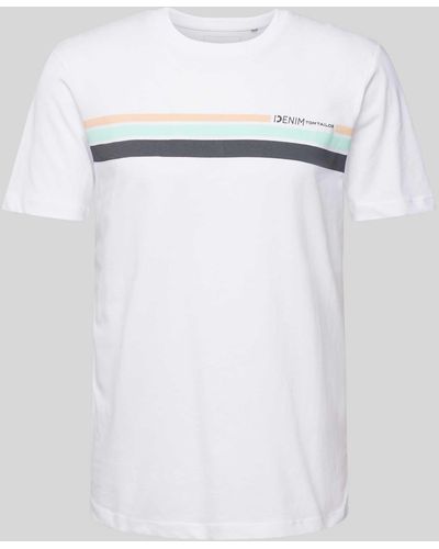 Tom Tailor T-Shirt mit Logo-Print - Weiß