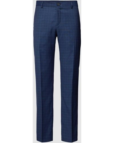 SELECTED Slim Fit Pantalon Met Ruitjes - Blauw