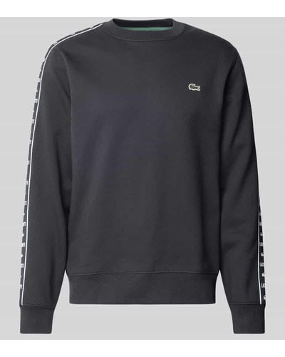 Lacoste Sweatshirt mit Label-Details - Schwarz