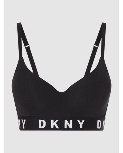 DKNY Bralette Van Jersey Met Push-up-effect - Zwart