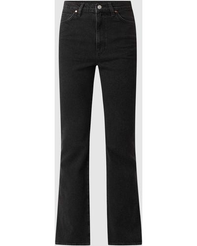 Review Flared Jeans Met Stretch - Zwart