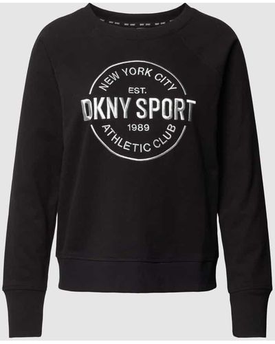 DKNY Sweatshirt mit Rundhalsausschnitt - Schwarz
