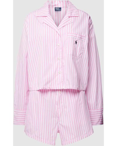 Polo Ralph Lauren Pyjama Met Streepmotief - Roze