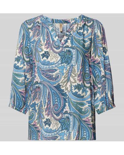 Soya Concept Bluse mit Paisley-Muster Modell 'Donia' - Blau