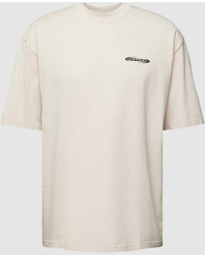 PEGADOR Oversized T-shirt Met Labelprint - Naturel