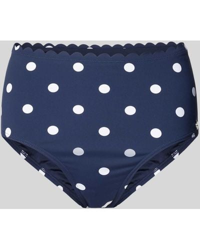 Lascana High Waist Bikini-Hose mit Allover-Muster Modell 'Jada' - Blau