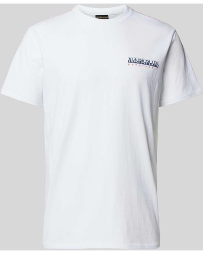 Napapijri T-Shirt mit Rundhalsausschnitt Modell 'GRAS' - Weiß