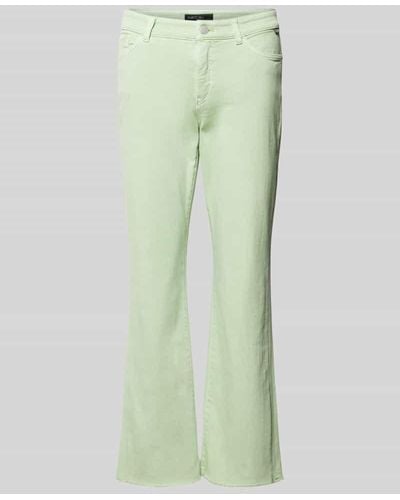 Marc Cain Bootcut Jeans mit ausgefransten Abschlüssen Modell 'FORLI' - Grün