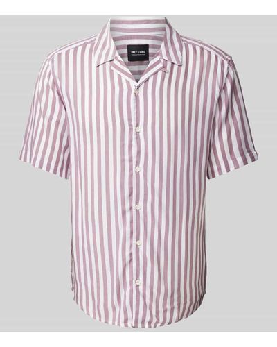 Only & Sons Freizeithemd aus Viskose mit Reverskragen Modell 'WAYNE' - Weiß