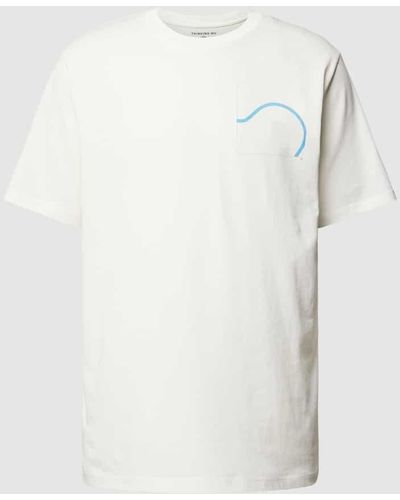 Thinking Mu T-Shirt mit Rundhalsausschnitt Modell 'AMBER' - Weiß