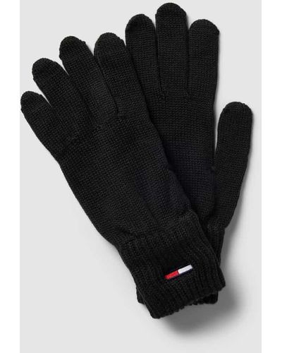 Tommy Hilfiger Handschuhe mit Label-Stitching - Schwarz