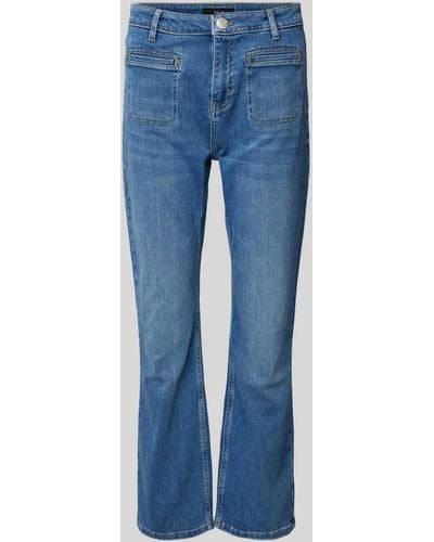 Opus Bootcut Jeans mit Ziernähten Modell 'Edmea french' - Blau