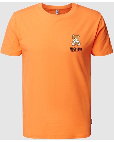 Moschino T-shirt Met Ronde Hals - Oranje
