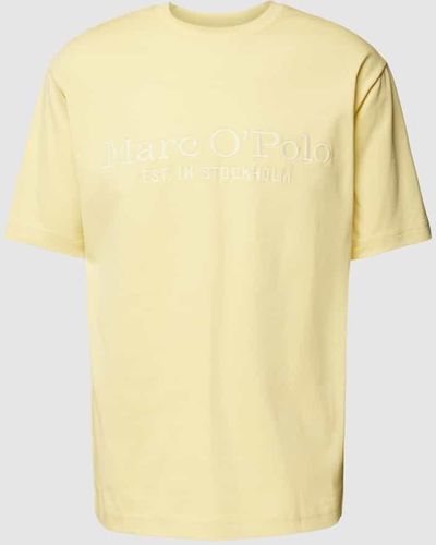 Marc O' Polo T-Shirt mit Label-Stitching - Gelb