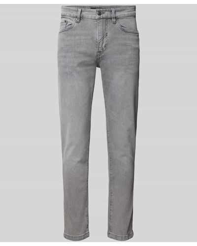 DRYKORN Slim Fit Jeans im 5-Pocket-Design Modell 'WEST' - Grau