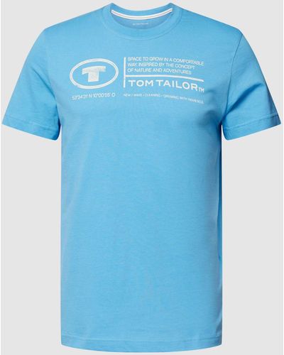 Tom Tailor T-shirt Met Logoprint - Blauw