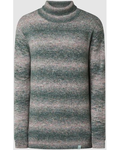 COLOURS & SONS Rollkragenpullover mit Leinen-Anteil - Grau