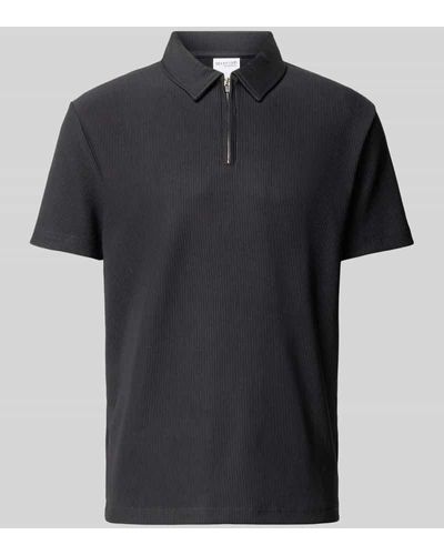 SELECTED Relaxed Fit Poloshirt - Schwarz