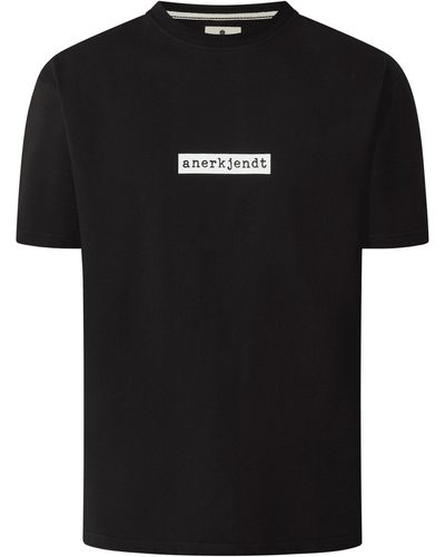 Anerkjendt T-shirt Van Biologisch Katoen, Model 'akkikki' - Zwart
