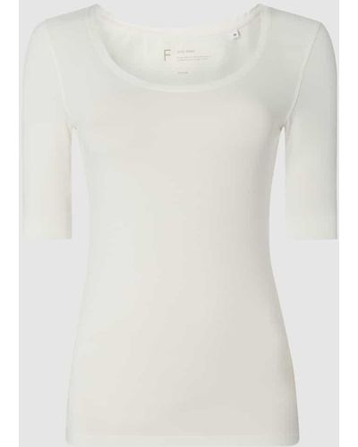 Opus T-Shirt mit 1/2-Arm Modell 'Daily' - Weiß