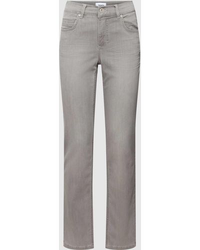 ANGELS Jeans mit Label-Details Modell 'Cici' - Grau
