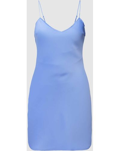 Review Mini-jurk Met Hartvormige Hals - Blauw